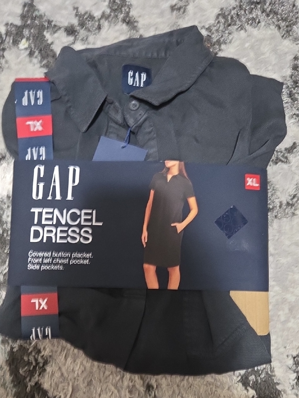 GAP Tencel Polo Dress - Black